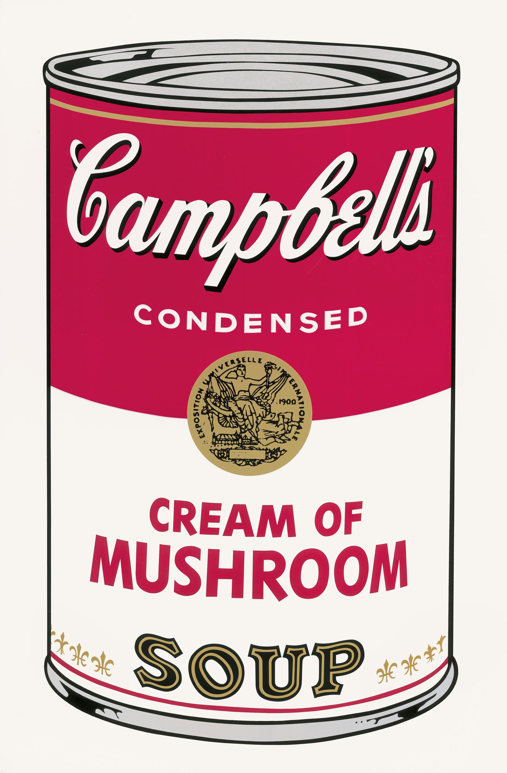 Andy Warhol, Campbell’s Soup – Cream of Mushroom, Da Campbell’s Soup I, 1968, serigrafia. Graphische Sammlung ETH Zürich © The Andy Warhol Foundation for the Visual Arts, Inc. / 2023, ProLitteris, Zurich