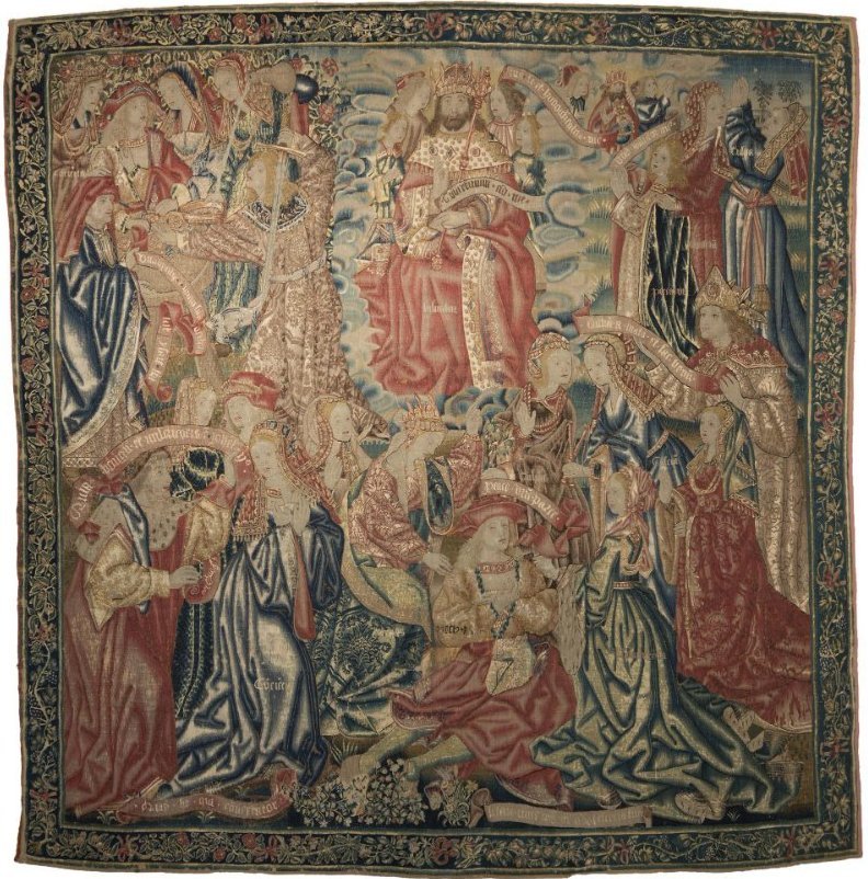 Il trionfo di Cristo, Bruxelles, Belgio, XVI secolo, I quarto, Arazzo in lana e seta, 346 x 330 cm. Galleria Moshe Tabibnia, Milano